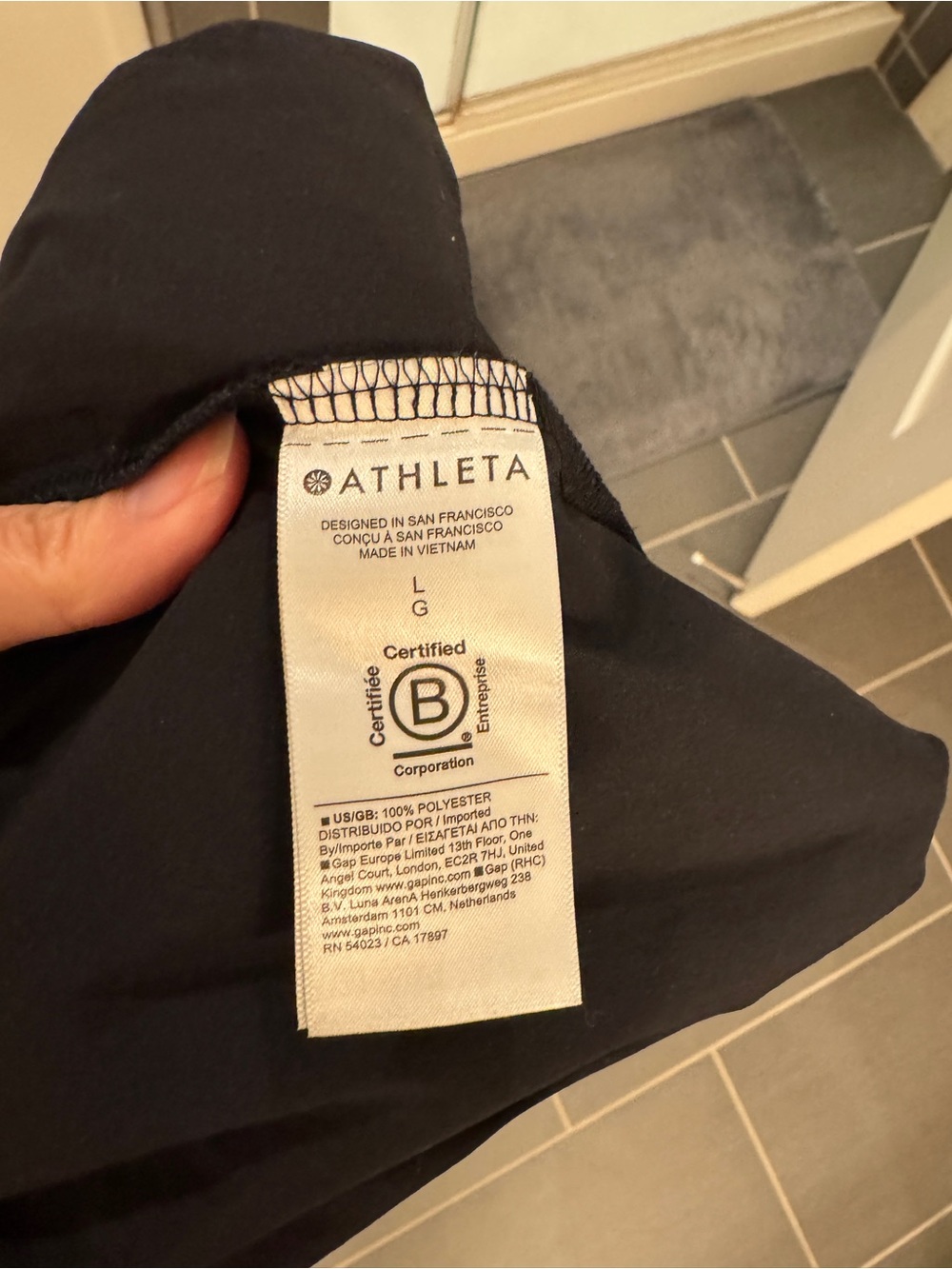 Athleta Black Elastic-Waist Midi Skirt - Picture 3 of 4